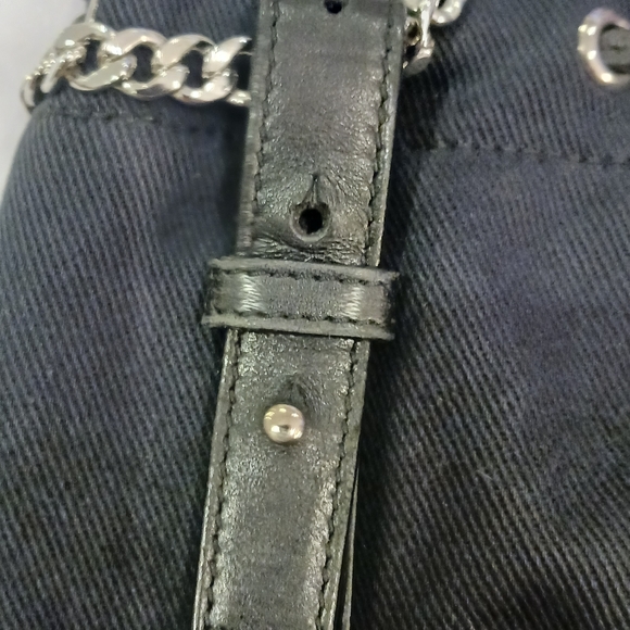 YSL black authentic Paris Black Canvas & Velvet Drawstring. - Picture 12 of 16